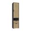 Armadio Sprimont 03 | Grigio e Rovere | 195 x 45 x 40 cm | Design moderno e funzionale