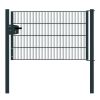 Cancello per recinzione 1 anta, Luce netta: 134 cm, Larghezza totale incl. pali: 146 cm, Stile: verniciato in antracite, Altezza: 83 cm