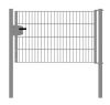 Cancello per recinzione 1 anta, Luce netta: 134 cm, Larghezza totale incl. pali: 146 cm, Stile: zincato, Altezza: 83 cm