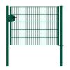 Cancello per recinzione 1 anta, Luce netta: 134 cm, Larghezza totale incl. pali: 146 cm, Stile: verniciato in verde, Altezza: 103 cm