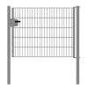 Cancello per recinzione 1 anta, Luce netta: 134 cm, Larghezza totale incl. pali: 146 cm, Stile: zincato, Altezza: 103 cm