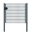 Cancello per recinzione 1 anta, Luce netta: 134 cm, Larghezza totale incl. pali: 146 cm, Stile: verniciato in antracite, Altezza: 123 cm
