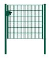 Cancello per recinzione 1 anta, Luce netta: 134 cm, Larghezza totale incl. pali: 146 cm, Stile: verniciato in verde, Altezza: 123 cm