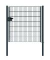 Cancello per recinzione 1 anta, Luce netta: 134 cm, Larghezza totale incl. pali: 146 cm, Stile: verniciato in antracite, Altezza: 143 cm