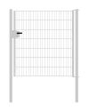 Cancello per recinzione 1 anta, Luce netta: 134 cm, Larghezza totale incl. pali: 146 cm, Stile: zincato, Altezza: 143 cm