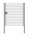 Cancello per recinzione 1 anta, Luce netta: 134 cm, Larghezza totale incl. pali: 146 cm, Stile: zincato, Altezza: 163 cm