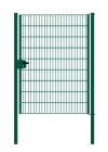 Cancello per recinzione 1 anta, Luce netta: 134 cm, Larghezza totale incl. pali: 146 cm, Stile: verniciato in verde, Altezza: 183 cm