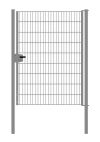 Cancello per recinzione 1 anta, Luce netta: 134 cm, Larghezza totale incl. pali: 146 cm, Stile: zincato, Altezza: 183 cm