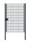 Cancello per recinzione 1 anta, Luce netta: 134 cm, Larghezza totale incl. pali: 146 cm, Stile: verniciato in antracite, Altezza: 203 cm
