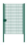 Cancello per recinzione 1 anta, Luce netta: 134 cm, Larghezza totale incl. pali: 146 cm, Stile: verniciato in verde, Altezza: 203 cm
