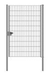 Cancello per recinzione 1 anta, Luce netta: 134 cm, Larghezza totale incl. pali: 146 cm, Stile: zincato, Altezza: 203 cm