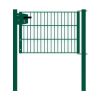 Cancello per recinzione 1 anta, Luce netta: 95 cm, Larghezza totale incl. pali: 107 cm, Stile: verniciato in verde, Altezza: 63 cm