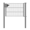 Cancello per recinzione 1 anta, Luce netta: 95 cm, Larghezza totale incl. pali: 107 cm, Stile: zincato, Altezza: 63 cm