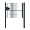 Cancello per recinzione 1 anta, Luce netta: 95 cm, Larghezza totale incl. pali: 107 cm, Stile: verniciato in antracite, Altezza: 83 cm