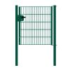 Cancello per recinzione 1 anta, Luce netta: 95 cm, Larghezza totale incl. pali: 107 cm, Stile: verniciato in verde, Altezza: 103 cm