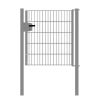 Cancello per recinzione 1 anta, Luce netta: 95 cm, Larghezza totale incl. pali: 107 cm, Stile: zincato, Altezza: 103 cm