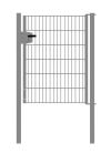 Cancello per recinzione 1 anta, Luce netta: 95 cm, Larghezza totale incl. pali: 107 cm, Stile: zincato, Altezza: 123 cm