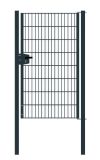 Cancello per recinzione 1 anta, Luce netta: 95 cm, Larghezza totale incl. pali: 107 cm, Stile: verniciato in antracite, Altezza: 163 cm