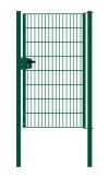 Cancello per recinzione 1 anta, Luce netta: 95 cm, Larghezza totale incl. pali: 107 cm, Stile: verniciato in verde, Altezza: 163 cm
