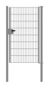 Cancello per recinzione 1 anta, Luce netta: 95 cm, Larghezza totale incl. pali: 107 cm, Stile: zincato, Altezza: 163 cm