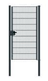 Cancello per recinzione 1 anta, Luce netta: 95 cm, Larghezza totale incl. pali: 107 cm, Stile: verniciato in antracite, Altezza: 183 cm