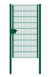 Cancello per recinzione 1 anta, Luce netta: 95 cm, Larghezza totale incl. pali: 107 cm, Stile: verniciato in verde, Altezza: 183 cm