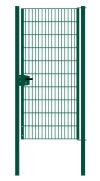 Cancello per recinzione 1 anta, Luce netta: 95 cm, Larghezza totale incl. pali: 107 cm, Stile: verniciato in verde, Altezza: 203 cm