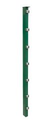 Palo per recinzione Mod. P, Finitura: vernice verde, Per recinzioni alte max: 143 cm, Lunghezza: 200 cm, Befestigunspunkte:8