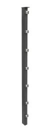 Palo per recinzione Mod. P, Finitura: vernice antracite, Per recinzioni alte max: 203 cm, Lunghezza: 260 cm, Punti di fissaggio: 11