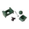 Kit di fissaggio per pali angolari / pali per cancello, Colore: verde