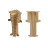 Angolo interno per battiscopa - Modello: LENS Effetto rovere, Misure: 60 x 17 mm, Pezzi: 2