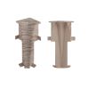 Angolo interno per battiscopa - Modello: LILLE Effetto rovere, Misure: 60 x 17 mm, Pezzi: 2