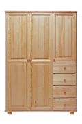 Armadio in legno di pino massiccio naturale 018 - Dimensioni 190 x 120 x 60 cm (A x L x P)