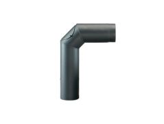 Ginocchio Haas+Sohn ruotabile 90° | Apertura per la pulizia | Nero | Ø 160/2 | 3 kg