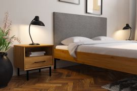 Testiera letto matrimoniale Kumeu 03 | 71x164x7 cm | Grigio elegante | Serie Wooden Nature Premium