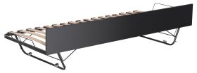 Letto a scomparsa Marincho nero | Compatto e facile da spostare | 20 x 200 x 87 cm