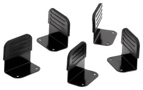 Maniglie nere a L per mobili serie Marincho | Set 5 pezzi | Metallo e gomma | 5x3 cm