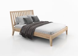 Letto matrimoniale Engordany 08 | Faggio massello laccato | Colore faggio | 160 x 200 cm