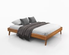 Letto matrimoniale Engordany 11 | Faggio massello laccato | Rovere rustico | 160 x 200 cm