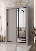 Armadio | 1 anta a specchio | Cashmere | 120 x 62 x 200 cm | 2 aste appendiabiti | sistemi di scorrimento affidabili | 5 scomparti | dettagli moderni