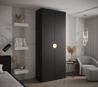 Armadio nero Carpathian 16 | Design moderno ed elegante | 236,5 x 100 x 47 cm