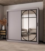 Armadio | Cashmere | Ante a specchio | Dettagli moderni | 200 x 62 x 200 cm | Armadio con ante scorrevoli | 10 scomparti | 2 aste appendiabiti | Lavorazione di alta qualità