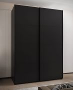 Armadio ad ante scorrevoli "Tampa", color cashmere, 2 ante scorrevoli, 11 scomparti, 2 barre appendiabiti, Sistema "Soft-Close", bordi in ABS, 245,5 x 170 x 64 cm