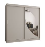 Armadio scorrevole Jorasses 20 | Color cashmere | Specchio integrato | 10 scomparti | 2 metri larghezza