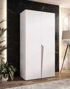 Armadio ad ante battenti "Rida" 01, bianco, maniglie: cashmere, 1 scomparto, 1 barra appendiabiti, bordi in ABS, Sistema "Soft-Close", 100 x 52 x 202 cm