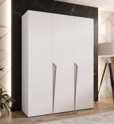 Armadio ad ante battenti "Rida" 02, bianco, maniglie: cashmere, 3 ante, 2 scomparti, 2 barre appendiabiti, Sistema "Soft-Close", bordi in ABS, 150 x 52 x 202 cm