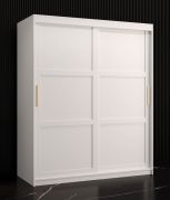 Armadio 5 scomparti Liskamm 09 bianco opaco | 200 x 150 x 62 cm | Ampio spazio e ante scorrevoli