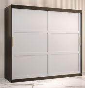 Armadio Liskamm 19 nero opaco/bianco opaco | 200x200x62 cm | Design moderno e spazioso