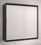 Armadio Balmenhorn 63 | Nero opaco e Bianco opaco | 200 x 180 x 62 cm | 10 scomparti, 2 barre appendiabiti