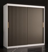 Armadio Balmenhorn 62 | 10 scomparti | Bianco opaco/Nero opaco | 200 x 180 x 62 cm | Ampio spazio organizzato